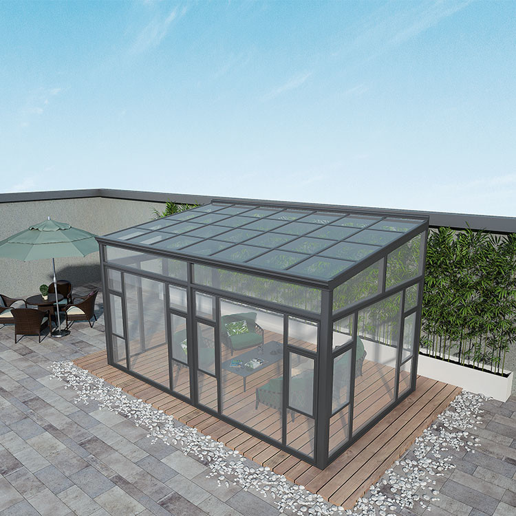 Oblique Roof Sunshine Room, Customized Sunshine Room, Bridge Cut Aluminum Sunshine Room, Aluminum Alloy Sunshine Room
